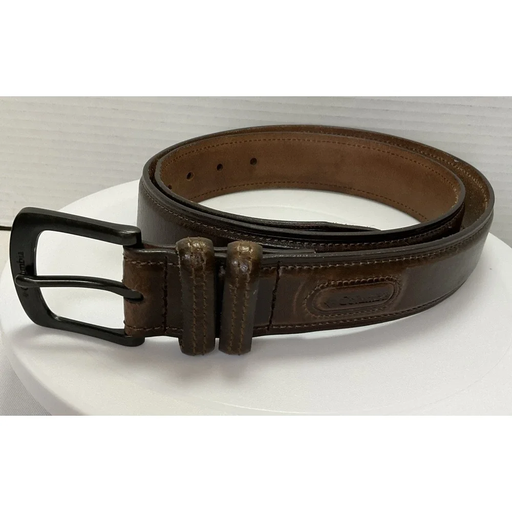 Columbia Sportswear Co Brown Genuine Leather Belt Sz‎ 38 Style 95 11CO02A9